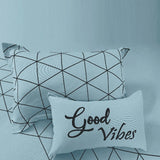 Bodycomfy 100% Cotton Hosiery King Size Fitted Bedsheet – Geometrical Panel Print