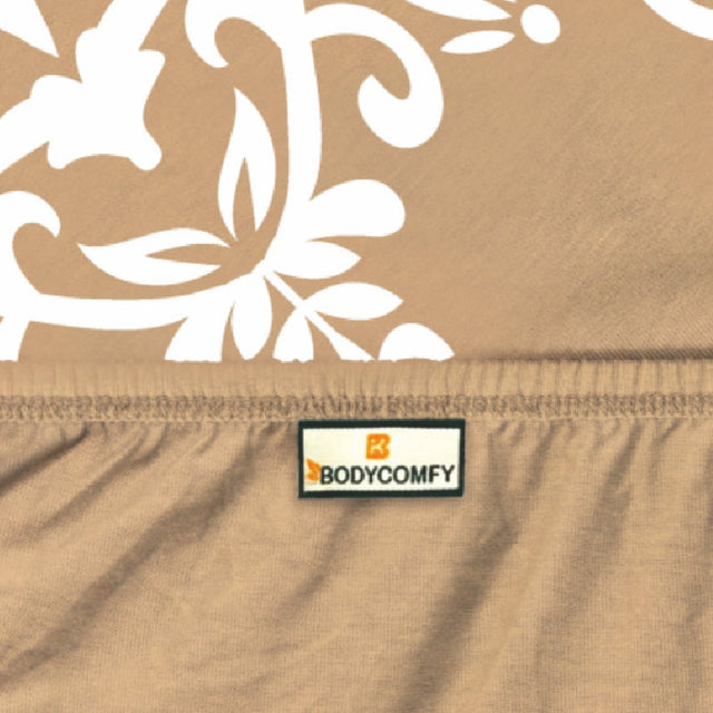 King Size Cotton Bedsheet Brown Ornamental Print - Bodycare