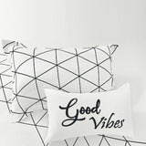 Bodycomfy 100% Cotton Hosiery King Size Fitted Bedsheet – Geometrical Panel Print