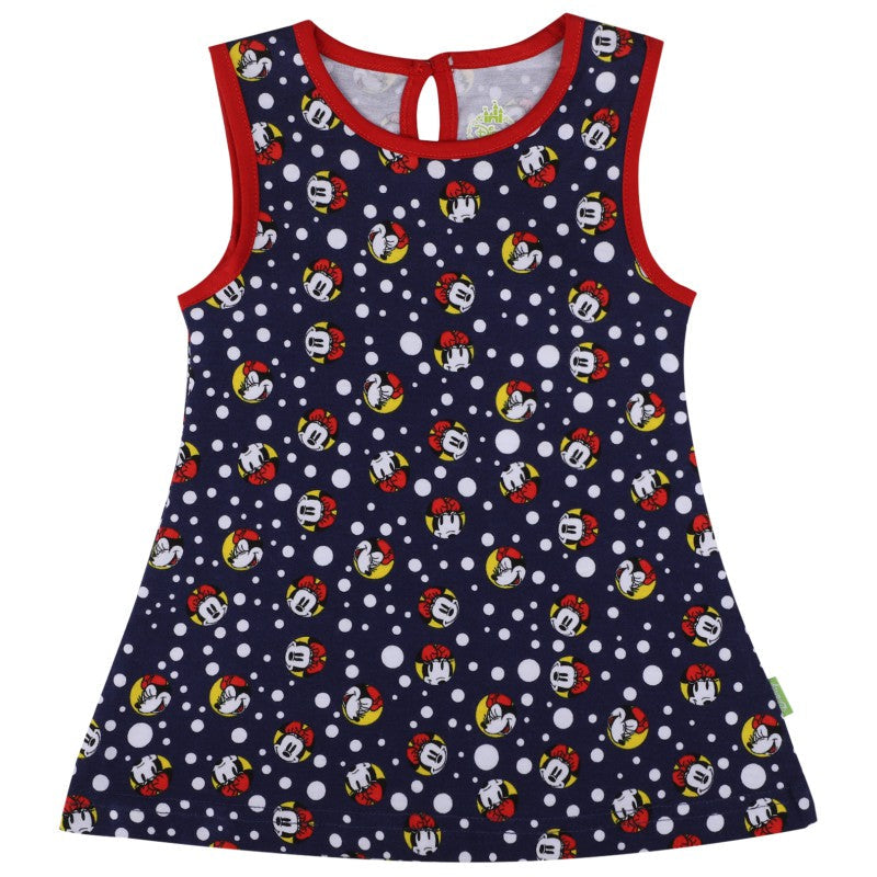 Bodycare Minnie & Friends Girls Cotton Frock Round Neck Half Sleeves