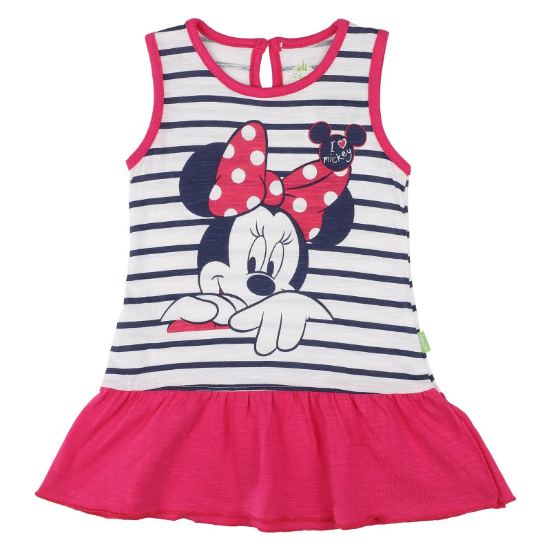 Bodycare Minnie & Friends Girls Cotton Frock Round Neck Sleeveless