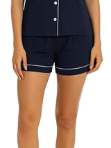 Women's Single Jersey Night Suit - Navy - XL