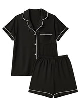 Women's Single Jersey Night Suit - Black - XL