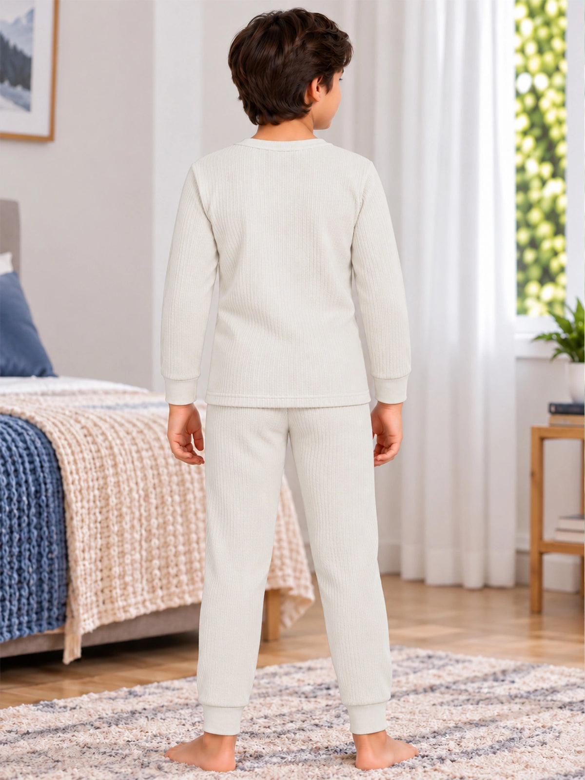 Unisex Thermal Set with Coordinated Top and Bottom Warmth, Winter Innerwear Comfort and Everyday Cold Weather Use - Pack of 1