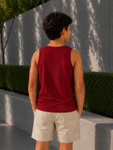 Boys Cotton Printed Sleeveless T-Shirt with Round Neck and Regular Fit for Casual Wear and Easy Movement