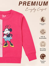 Girls French Terry Round Neck Sweatshirt with Cotton Blend Fabric and Full Sleeves for Casual Cool-Weather Wear