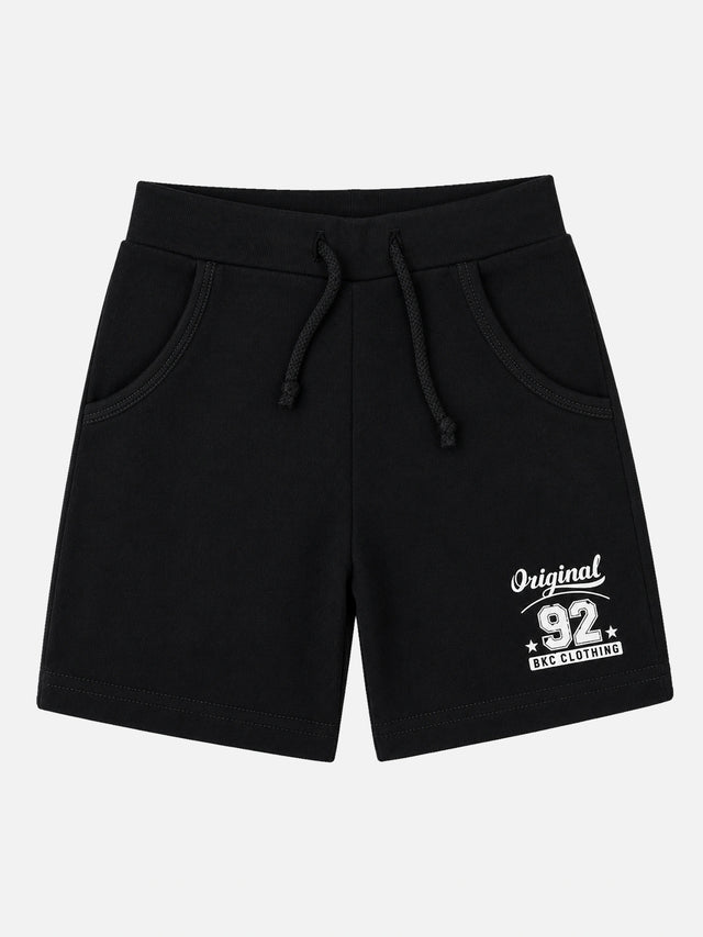 Boys Solid Shorts with Comfortable Pull-On Fit for Casual Wear, Lounge Wear and Easy Everyday Movement - Pack of 2