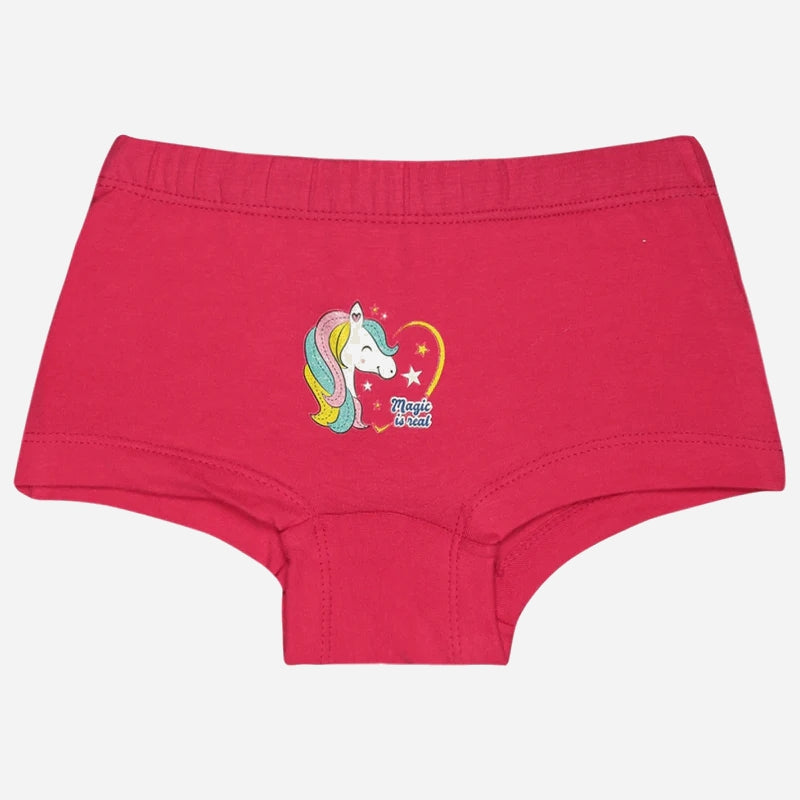 Girls Cotton Spandex Boyshorts Inner Elastic Pack of 4 - Bodycare