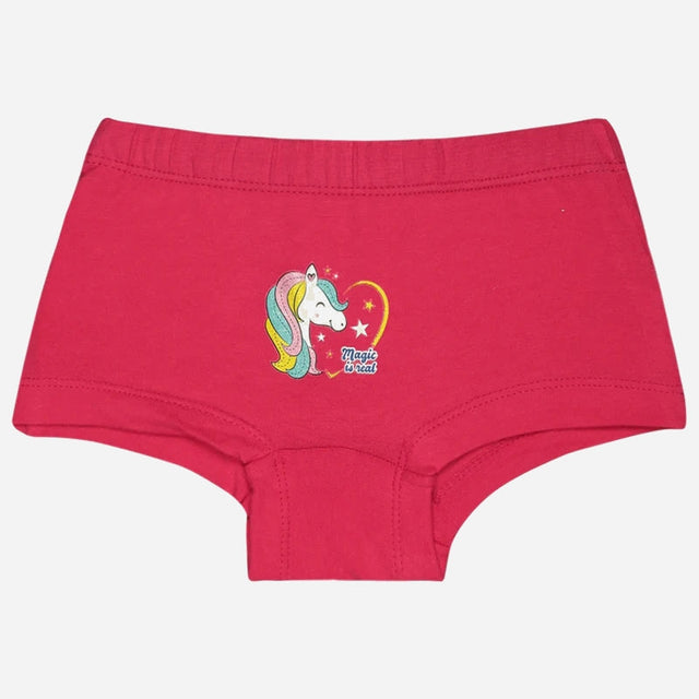Girls Cotton Spandex Boyshorts Inner Elastic Pack of 4 - Bodycare