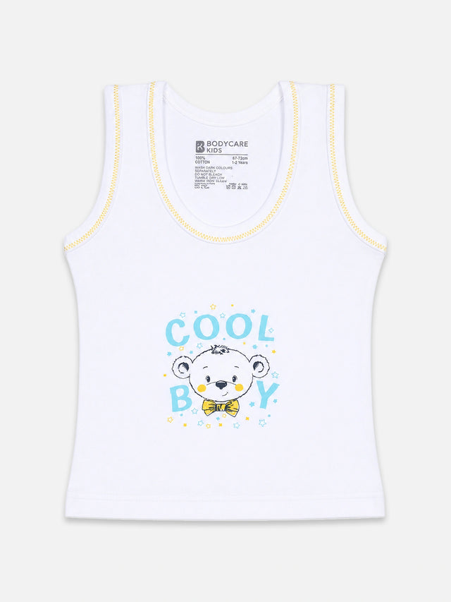 Baby Boys Round Neck Sleeveless Vest Innerwear for Comfortable Daily Wear, Easy Movement and Regular Use - Pack of 3