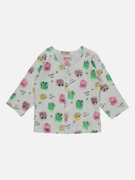 Unisex Top Thermal Front Open Pack of 3