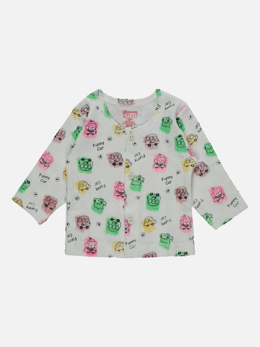 Unisex Top Thermal Front Open Pack of 3