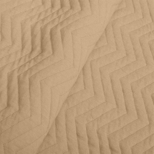 King Size Cotton Jersey Bedcover Chevron Green - Bodycare