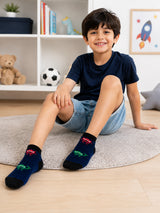 Boys Antibacterial Super Soft Socks for Everyday Comfort, Regular Wear and Casual Wardrobe Use - Pack of 3