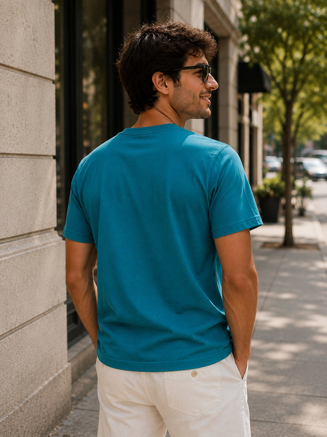 Men 100% Cotton Round Neck Half Sleeve T-Shirt for Casual Wear, Everyday Comfort and Regular Wardrobe Use