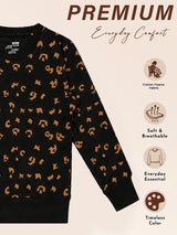 Girls Printed Round Neck Full Sleeve Sweatshirt for Casual Wear, Comfortable Coverage and Winter Wardrobe Use - Pack of 1
