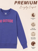 Girls Full Sleeves Round Neck Sweatshirt for Casual Wear, Easy Movement and Everyday Wardrobe Comfort