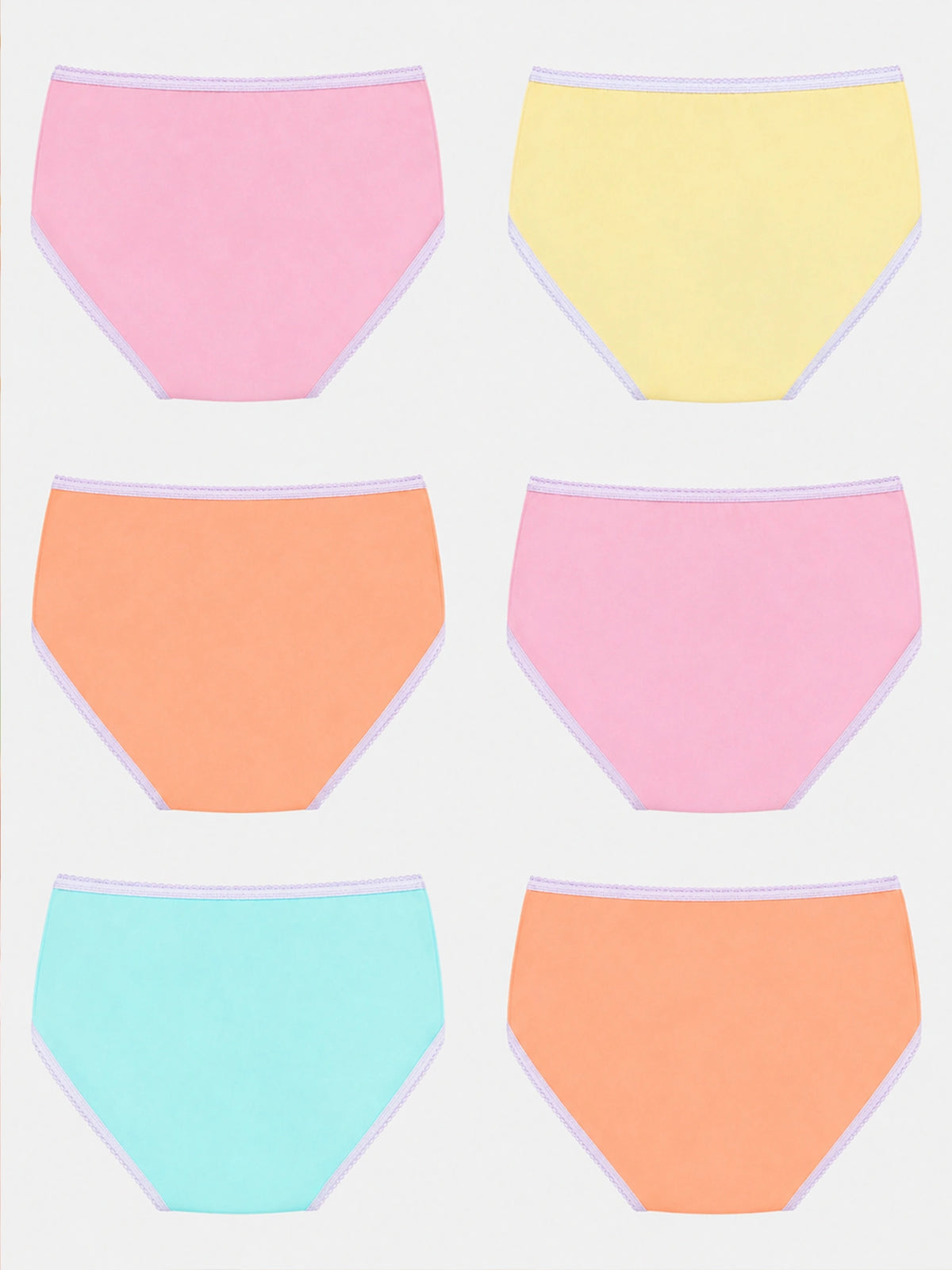 Baby Girls Cotton Printed Panty with Top Elastic Waistband for Comfortable Innerwear Essentials - Pack of 6