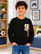 Boys Solid Round Neck Full Sleeve T-Shirt for Casual Wear, Comfortable Coverage and Everyday Wardrobe Use - Pack of 1