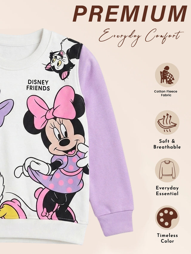 Girls 3 Thread Fleece Sweatshirt with Full Sleeves for Warm Casual Wear, Lounge Comfort and Everyday Use