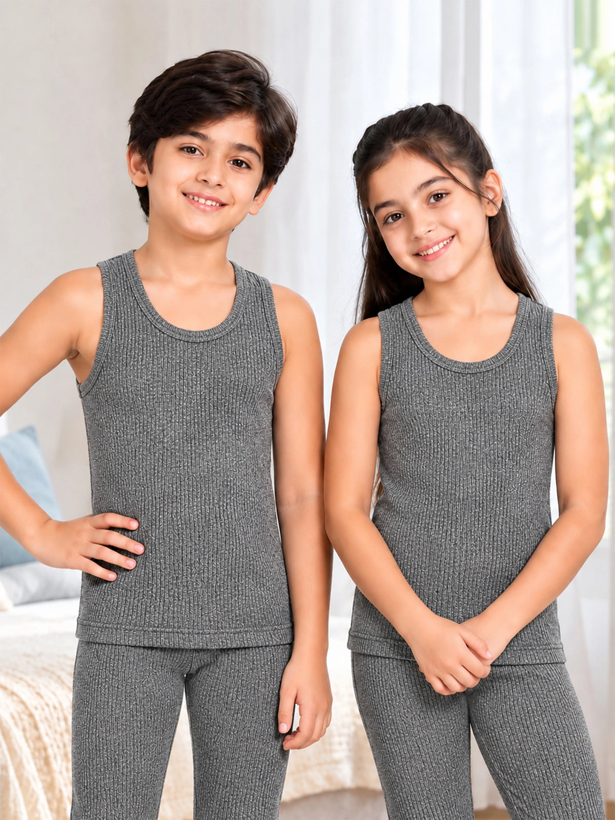 Unisex Round Neck Sleeveless Top with Clean Basic Styling, Comfortable Essential Wear and Regular Wardrobe Use