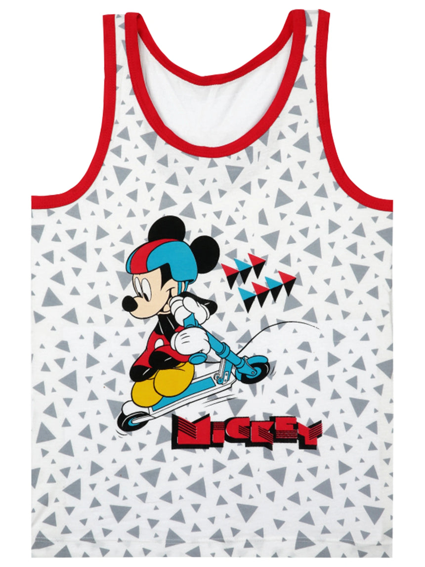 Boys Mickey & Friends Vest Round Neck Sleeveless Pack of 3