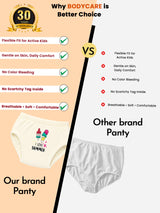 Baby Girls 100% Cotton Innerwear Panty Solid for Everyday Innerwear Comfort, Secure Fit and Regular Use - Pack of 3