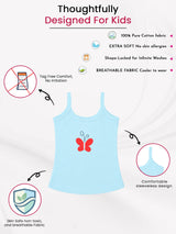 Baby Girls 100% Cotton Camisole Sleeveless Vest for Innerwear Comfort and Easy Daily Layering - Pack of 3