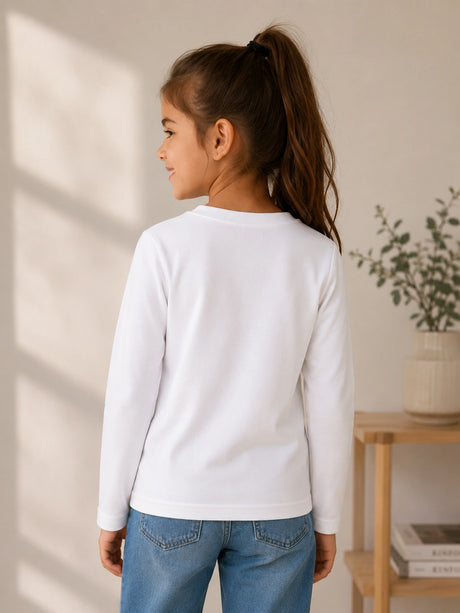 Girls 100% Cotton T-Shirt Round Neck