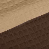 BodyComfy 100% Cotton Hosiery King-Size Fitted Bedcover – Geometrical Quilted Pattern