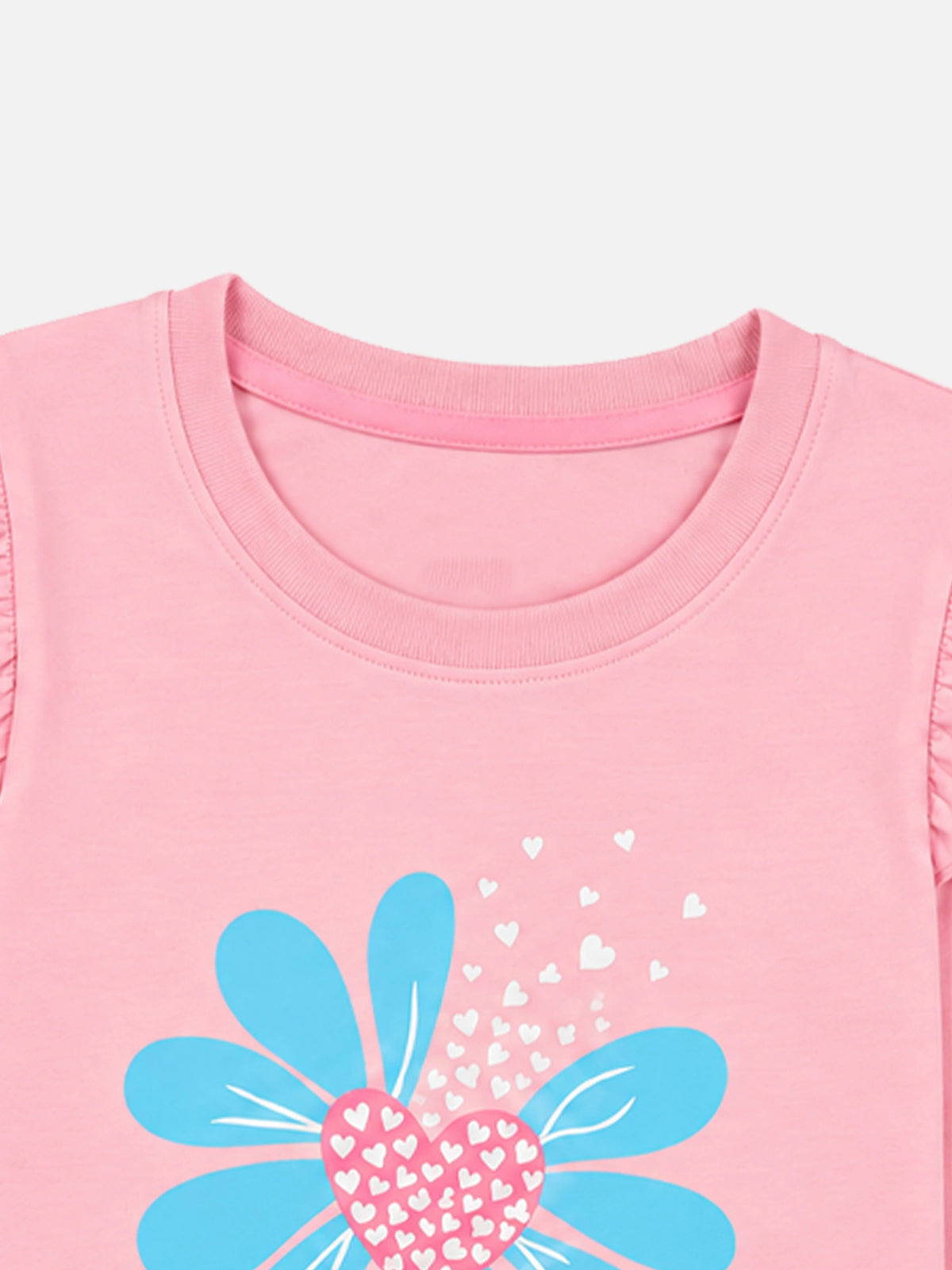 Girls 100% Cotton T-Shirt and Pajama Set with Soft Breathable Comfort for Lounge Wear and Nightwear - Pack of 1