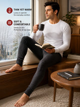Men Antibacterial Thermal Bottom for Winter Base Layering, Cold-Weather Comfort and Everyday Warm Innerwear Essentials