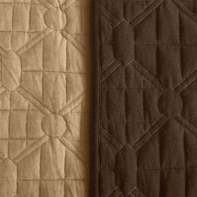 King Cotton Jersey Bedcover Set Geometric Quilted - Bodycare