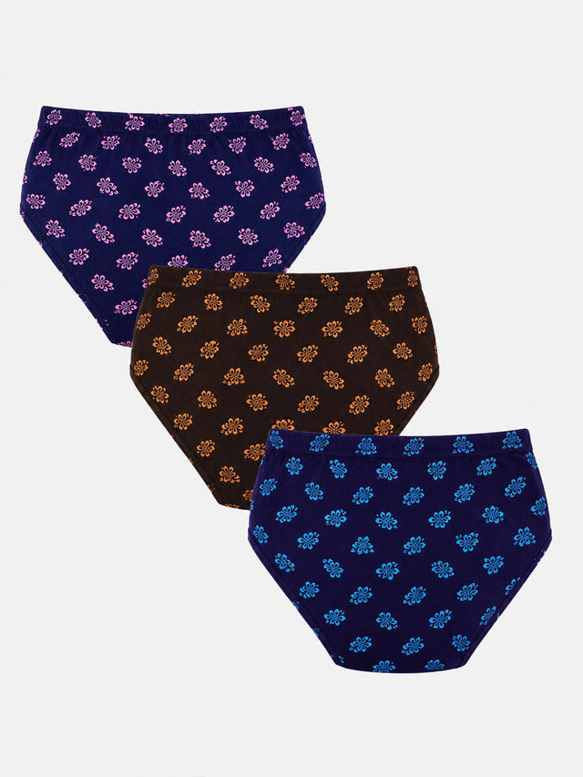 Girls Innerwear Panty with Inner Elastic for Everyday Comfort, Easy Fit and Wardrobe Essentials - Pack of 3