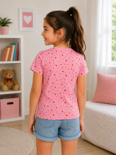 Girls T-Shirt Round Neck Half Sleeves