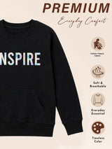 Girls Round Neck Full Sleeve Sweatshirt with Comfortable Everyday Styling for Casual Wear and Light Winter Use