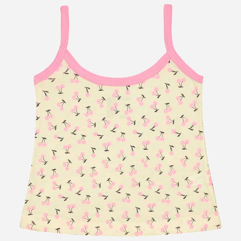 Bodycare Girls Cotton Dori Neck Sleeveless Vest Pack Of 3