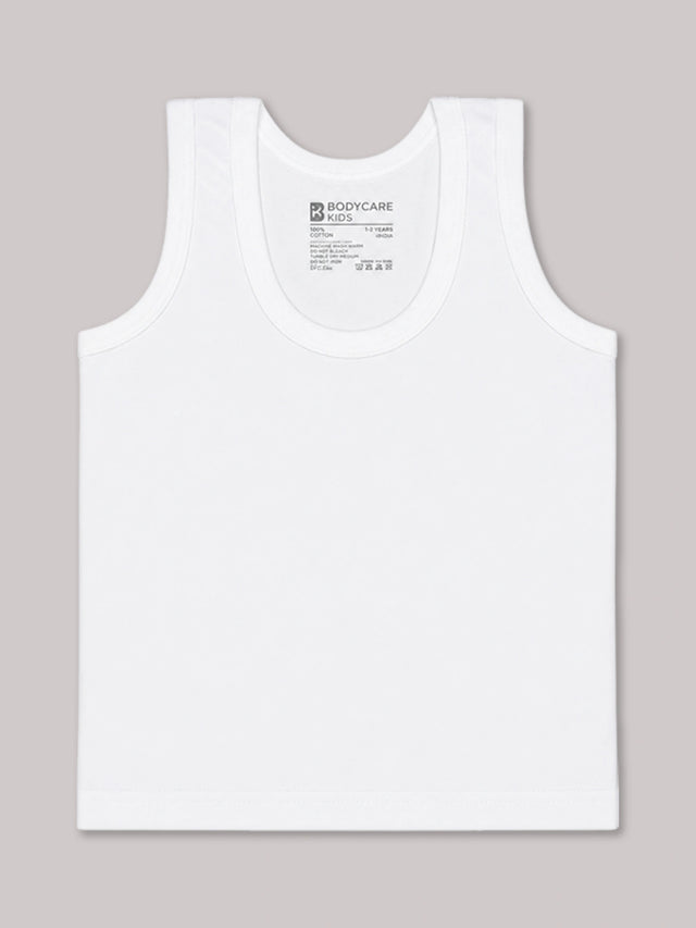 Baby Boys 100% Cotton Round Neck Sleeveless Innerwear Vest for Everyday Comfort and Regular Use - Pack of 6