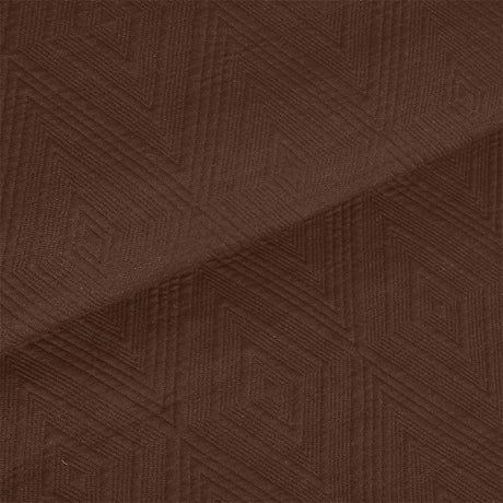 BodyComfy 100% Cotton Hosiery King-Size Fitted Bedcover – Layered Diamond Geometric Pattern