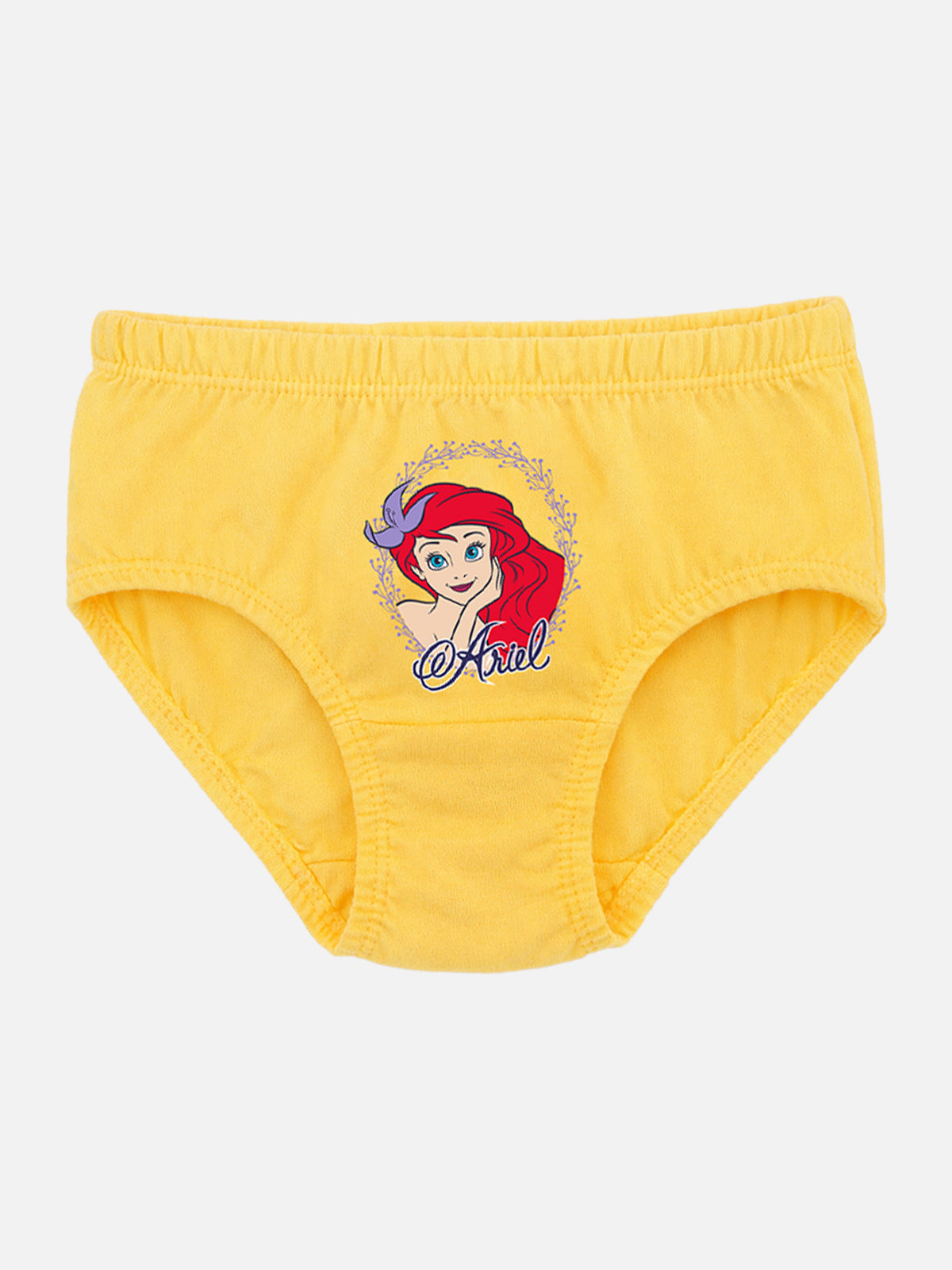 Girls Princess 100% Cotton Solid Innerwear Panty with Inner Elastic and Soft Skin Friendly Comfort - Pack of 5