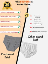 Boys Innerwear Briefs with Inner Elastic for Everyday Comfort, Easy Fit and Wardrobe Essentials - Pack of 6