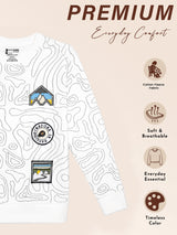 Boys French Terry Printed Sweatshirt with Full Sleeves for Winter Wear, Casual Comfort and Easy Layering - Pack of 1