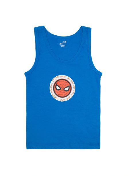 Boys Spider-Man 100% Cotton Vest Round Neck Sleeveless Pack of 3