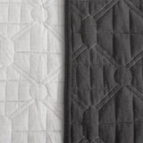 BodyComfy 100% Cotton Hosiery King-Size Fitted Bedcover – Geometrical Quilted Pattern