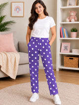 Women 100% Cotton Lower Pyjama with Side Pockets and Skinny Fit Track Pant Style for Casual Active Wear