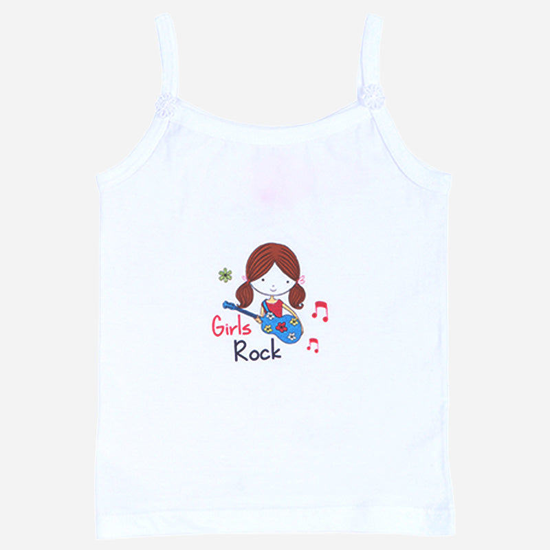 Girls Vest Dori Neck Sleeveless Pack of 4 - Bodycare