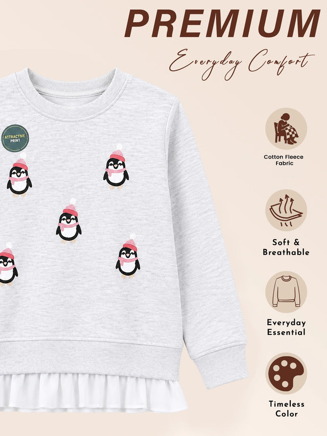 Girls Sweatshirt for Casual Wear, Everyday Comfort, Easy Styling and Regular Wardrobe Essentials for Outings