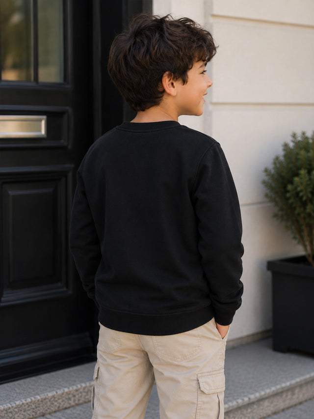 Girls Round Neck Full Sleeves Sweatshirt with Clean Casual Styling for Everyday Comfort and Cool-Weather Wear
