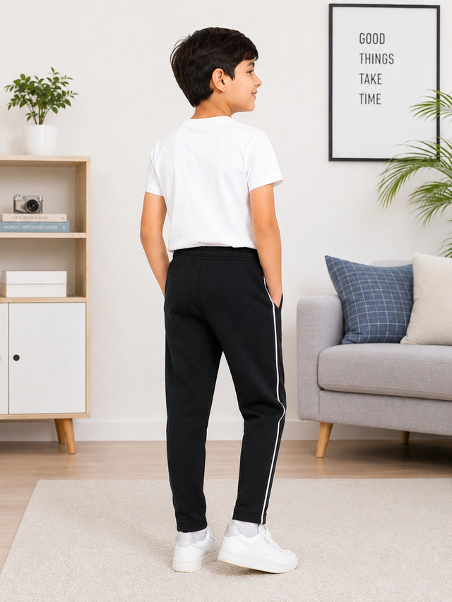 Boys Cotton Track Pant with Regular Fit for Casual Wear, Active Movement and Everyday Lounge Comfort