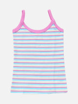 Baby Girls 100% Cotton Sleeveless Camisole Vest for Soft Innerwear Comfort and Regular Use - Pack of 3